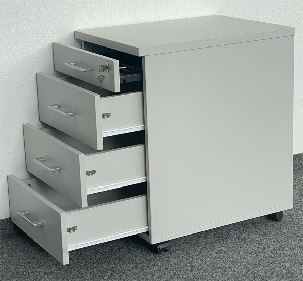 Rollcontainer-2 Holz, Tiefe 56cm, verschiedene Ausführungen