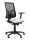 Bürodrehstuhl Mesh, hoch, 5 Hbd-Rollen, Armlehne, Schwarz/Anthrazit