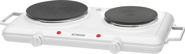 Doppelkochplatte, 180mm-1500W, 150mm-1000W, weiss