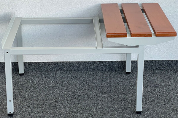 Sitzbank-2 mit Spind-Gestell, Spind-Breite 30cm, RAL 7035/Buche