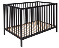 Kinder Gitterbett mit Gitterstäbe, Holz natur