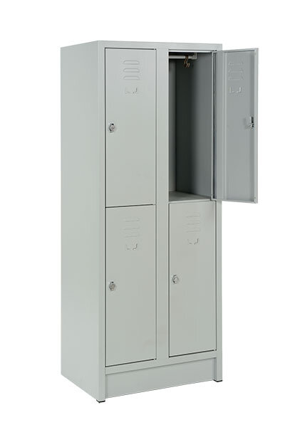 Schließfachschrank, 2/4/6 Türen, Sockel, Breiten 30/60/90cm