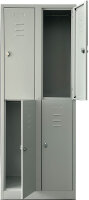 Schließfachschrank-2, 2/4/6 Türen, Sockel, Breiten 35/70/105cm