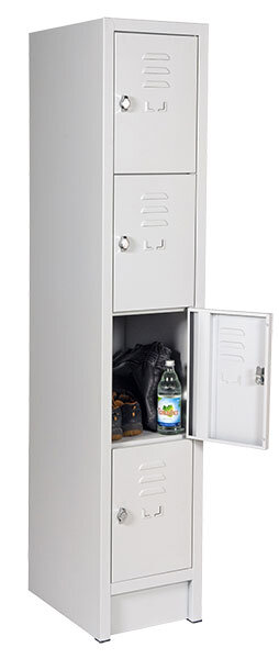 Schließfachschrank, 4/8/12 Türen, Sockel, Breiten 40/80/120cm