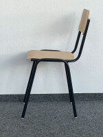 Holz-Stapelstuhl, Rundrohr RAL 7016 Buche