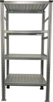 Büro-Grundregal-1, 97.5x50x200cm, 4 Fachböden,...