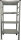 Büro-Grundregal-1, 97.5x50x200cm, 4 Fachböden, Fachlast 185 Kg, Feldlast 1500 Kg