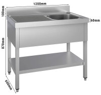 Edelstahl Spültisch ECO mit Grundboden
