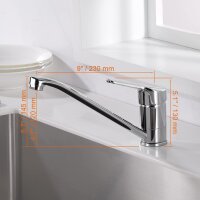 Ibergrif Niederdruck Armatur Küche aus Messing, 360...