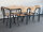 SET - Beistelltisch 160x80cm 7021/Buche, Holz-Stapelstuhl schwarz/Buche